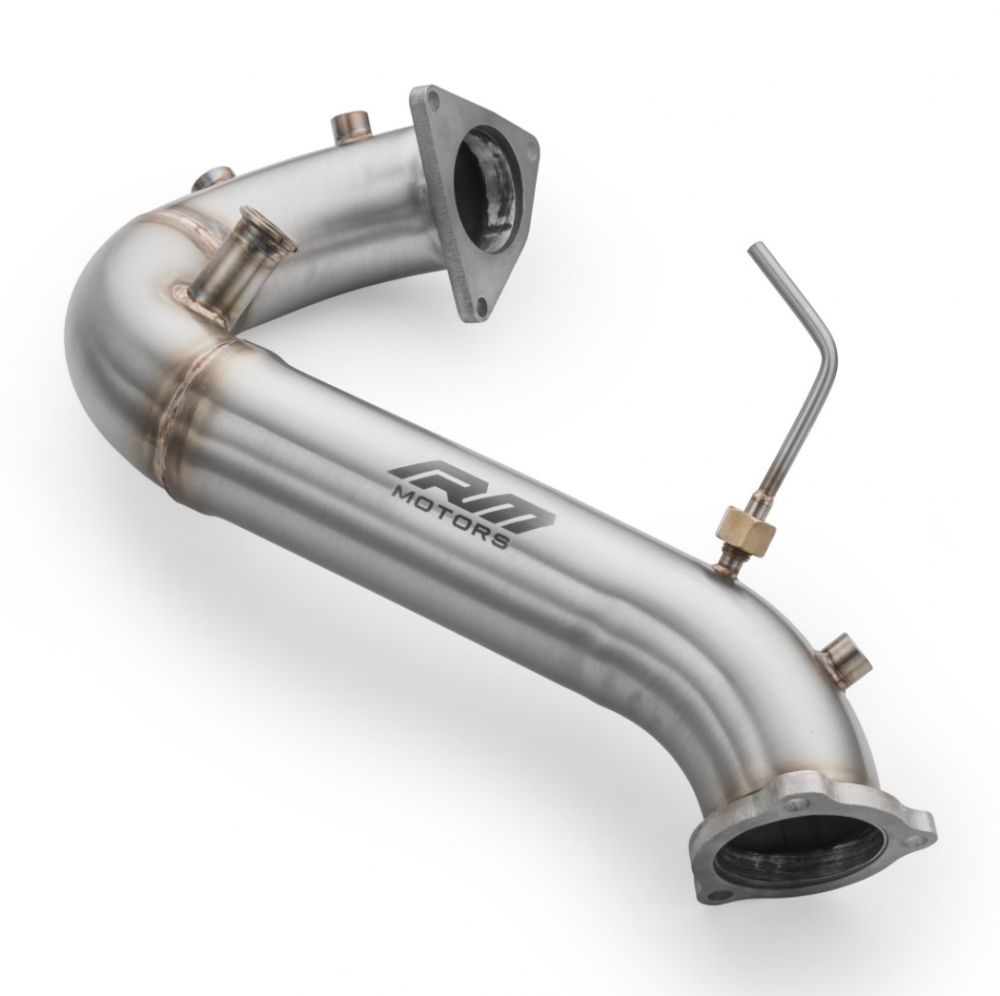Høykvalitets 76 mm downpipe til Porsche Macan 3.0 TDI. Gir forbedret eksosflyt, økt respons og optimal ytelse – perfekt tilpasset original montering.